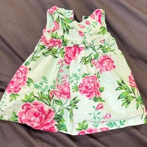Gymboree Pink and Green Floral Dress